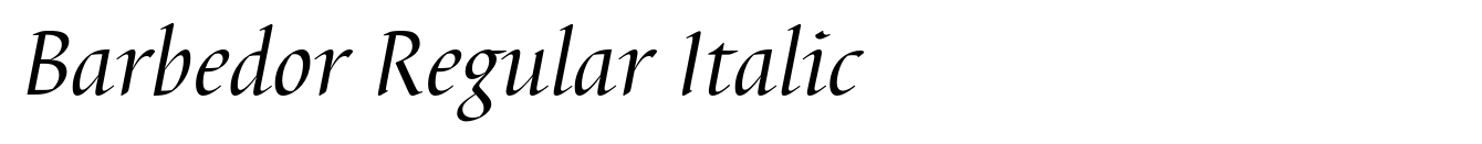 Barbedor Regular Italic